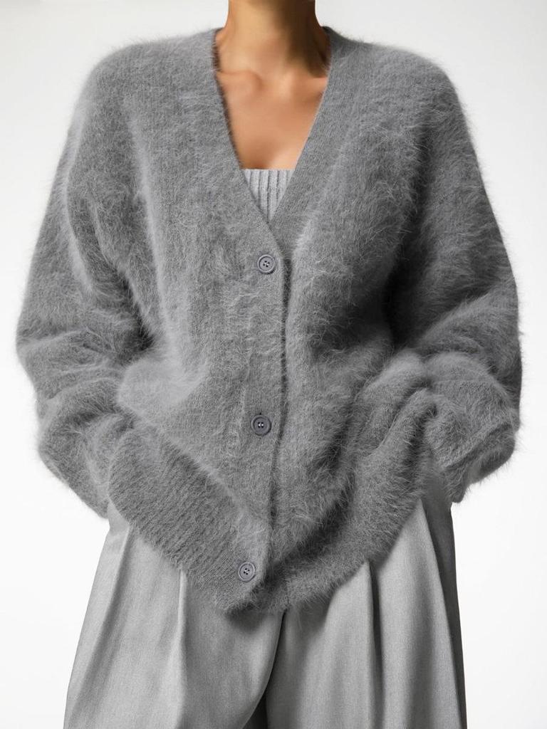 2023 Autumn/Winter Women's Faux Mink Fur Knitted Cardigan Coat