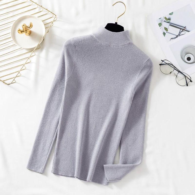 

Корейский свитер-пуловер, тонкий трикотажный свитер для женщин, свободный ажурный топ с длинными рукавами для весны и осени S серый