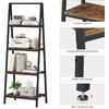 YIJIALEA Ladder Shelf, 4-Tier Leaning Ladder Bookshelf, Rustic and Wood Ladder Shelf Bookcase, Industrial Ladder Shelf Storage Rack for Home Office,