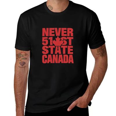 Jamais 51ème État Canada T-shirt Simple Décontracté Manches Courtes