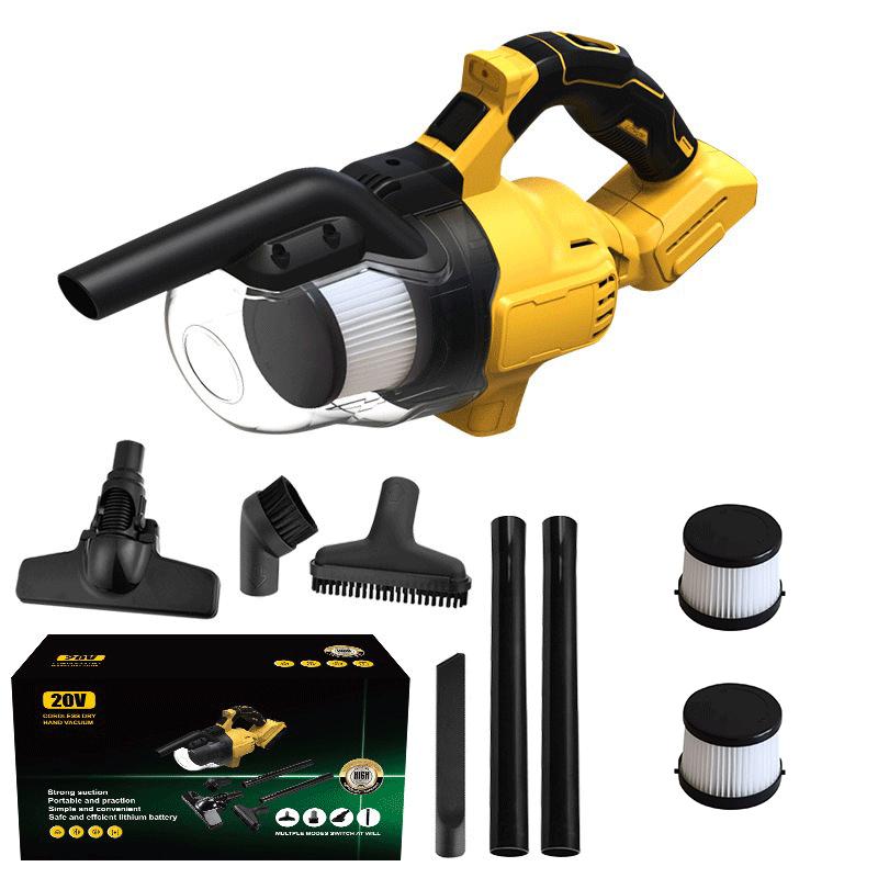 Car Vacuum Cleaner with 2pcs Filter Electric Cordless Vacuum for Home Car Pet Hair Clean For DeWalt 20V Battery