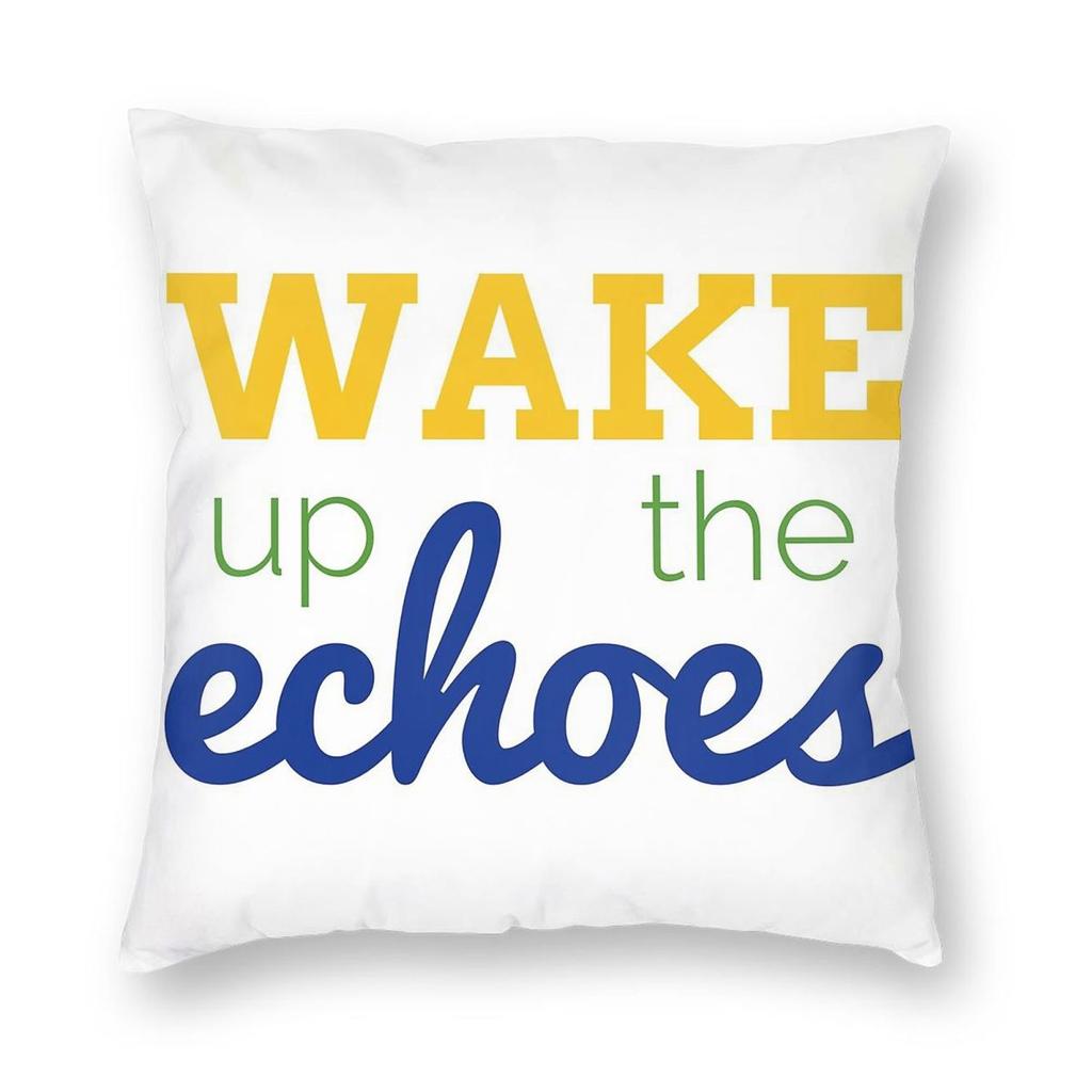 Wake Up The Echoes Square Pillowcase Polyester Linen Velvet Creative Zip Decorative Home Cushion Cover