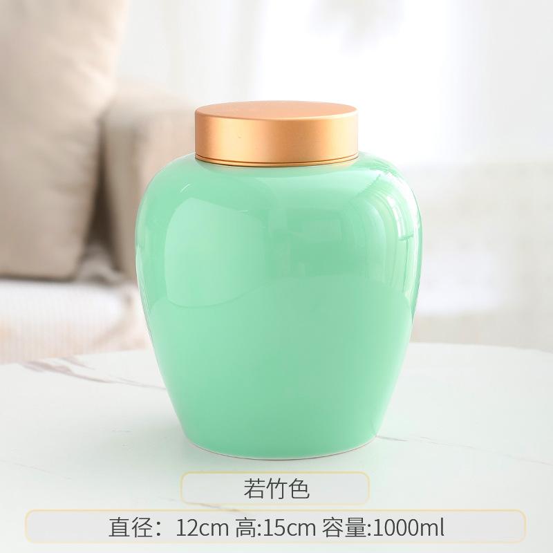 Creative Colorful Ceramic Candy Jar Portable Nuts Coffee Bean Medicinal Herb Storage Jar Household Moisture Proof Food Container
