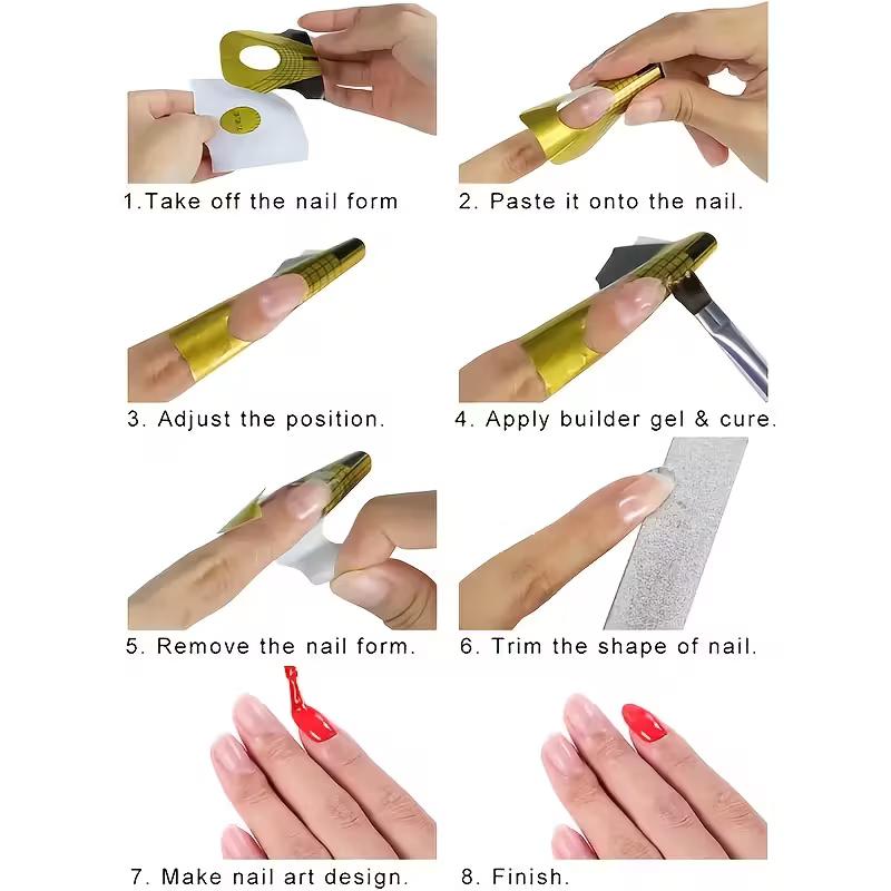 Nail art paper tray rectangular light therapy crystal nail extension golden finger tray nail glue finger tray
