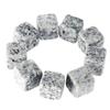 GL12608-Lot de 9 pièces de pierre à Whisky en granit. Cubes de rochers de Glacier. Refroidisseur en vrac naturel pour ustensiles d