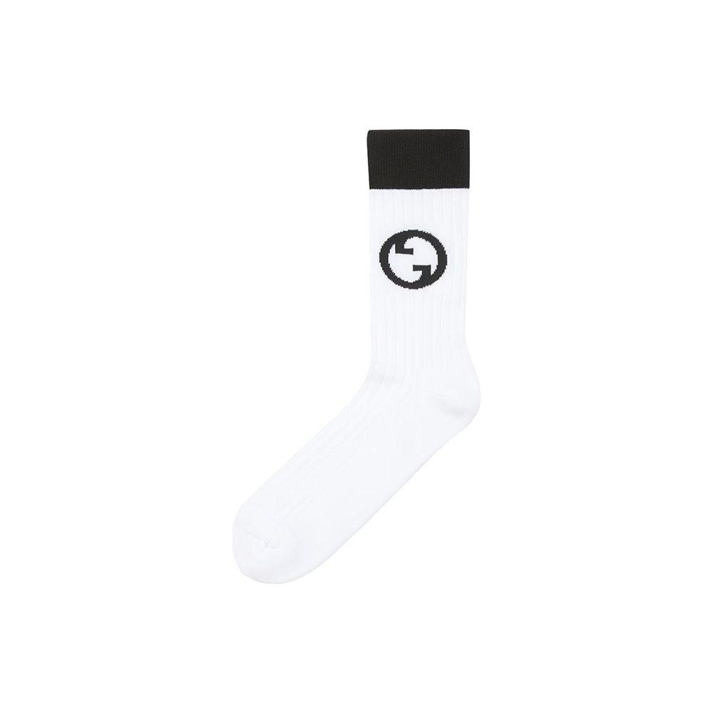 GUCCI Interlocking G Logo Embroidered Socks 745271-4GAFW-9060