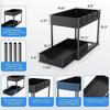 New Two-level Pull-down Sink Shelving Sliding Cabinet Basket Shelving Storage Shelf Hanging Cup Bathroom Kitchen Shelving