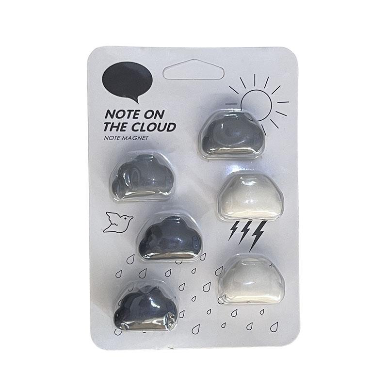 

6pcs Set Cute Cloud Fridge Magnet Refrigerator Magnetic Photo Message Sticker Note Stick Office Home Kitchen Decoration Gifts