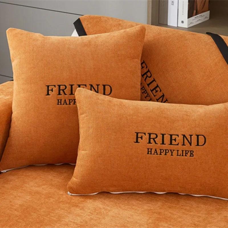 Living Room Chenille Sofa Cushion Non-slip Sofa Towel Cushion Sofa Cover Corner Sofa Blanket Seat Cushion Home Protective Cover