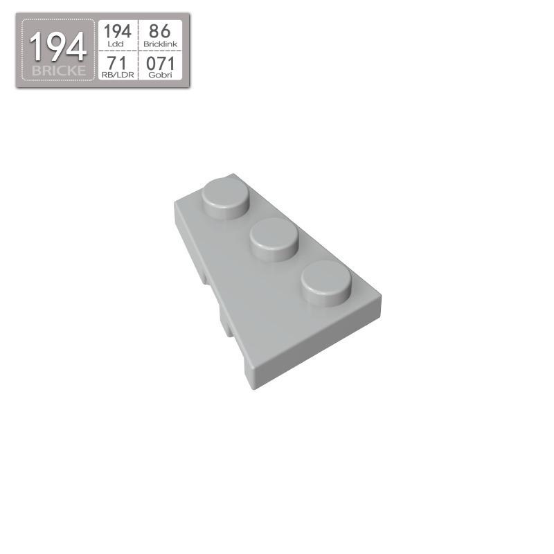 BRICKE 2x3 Left Wedge Plate Compatible with Lego 43723 MOC Building Block Parts