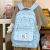 School Bag, Primary and Secondary School Students, Girls, Heart Polka Dots, Bows, All-match New High-value Backpack for Women