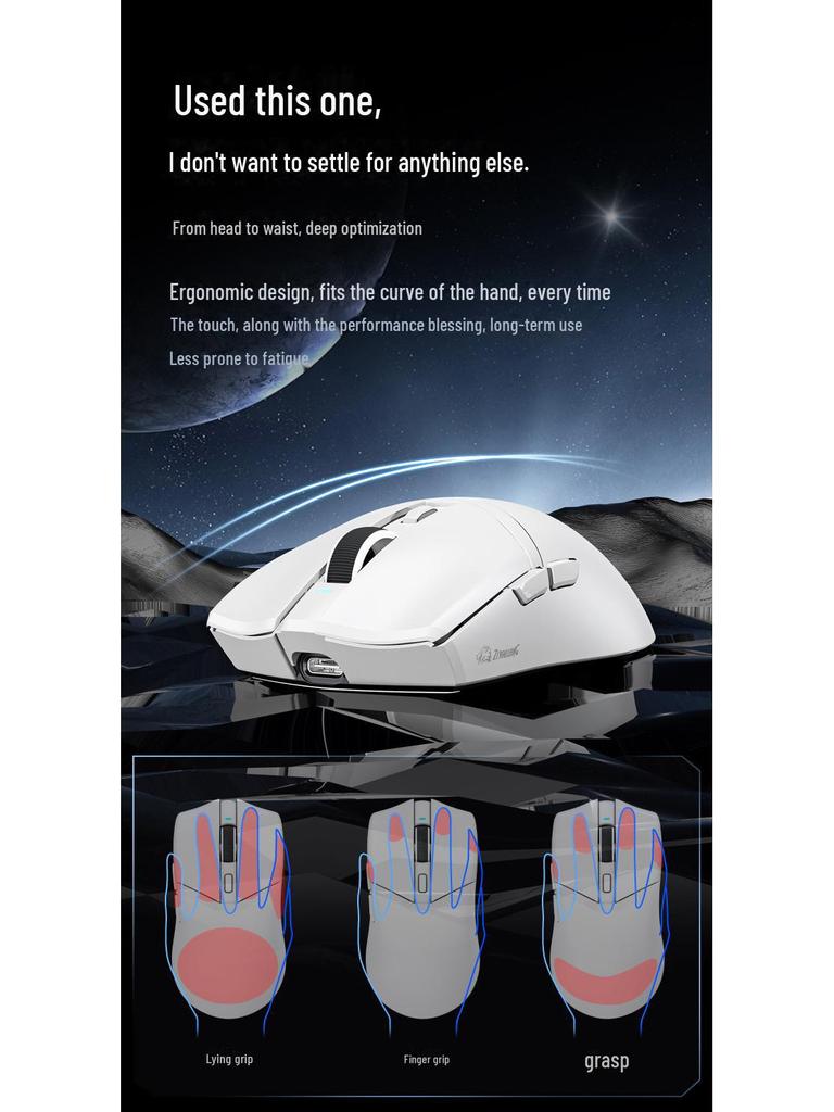 Free Wolf X2 Wireless Bluetooth RGB Gaming Mouse with PAW3311 Sensor and Charging Base
