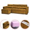 Varius Corner Sofa Bed with Sleeping Function Family Furniture Cornea Golden Yellow