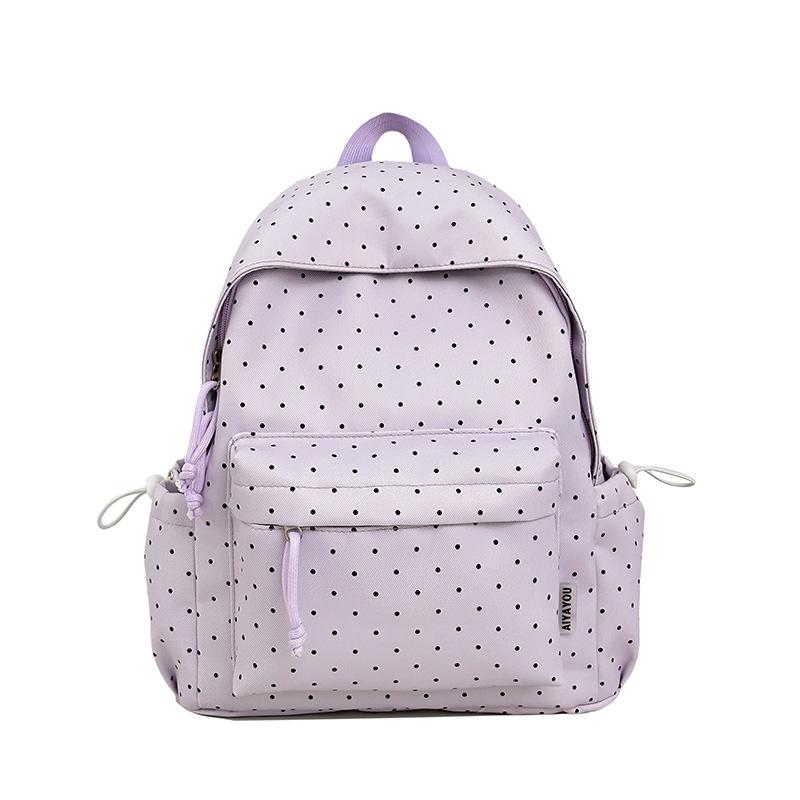Schoolbag School Bag Junior High School Girls Girl Heart Atmosphere Polka Dots Large Capacity Versatile High Value Female Student Backpack High School
