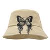 Trend brand positioning butterfly fashion bucket hat women's summer shopping visor male personality basin hat tide