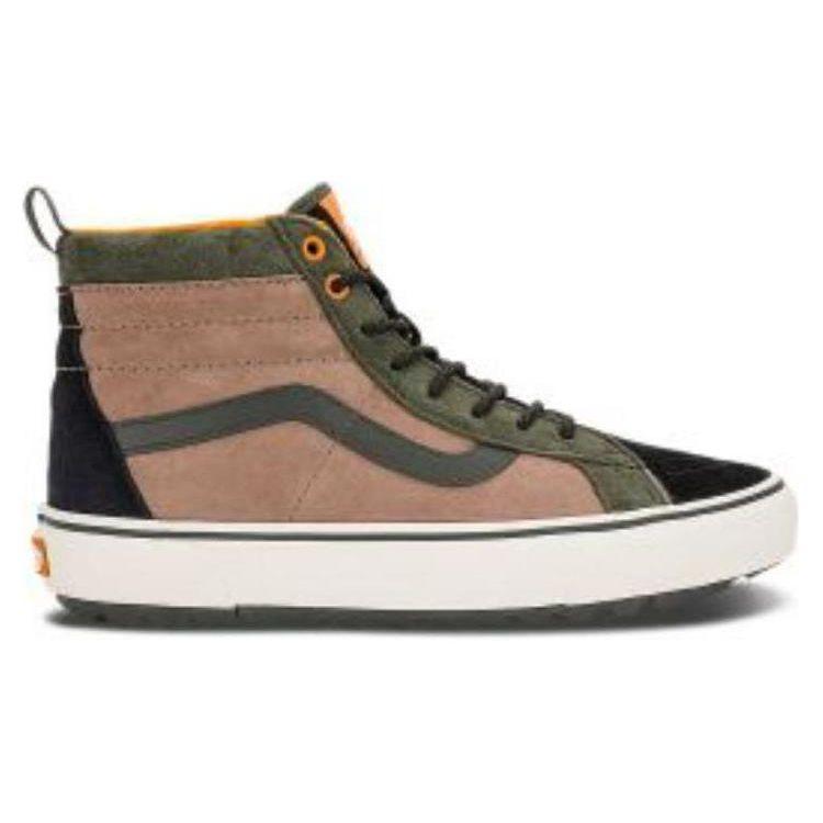 Vans Sk8 Comfortable Versatile Simple Shock Absorbing Durable High-Top Skate Shoes Unisex Sneakers Green Brown VN0A5HZYF2Y