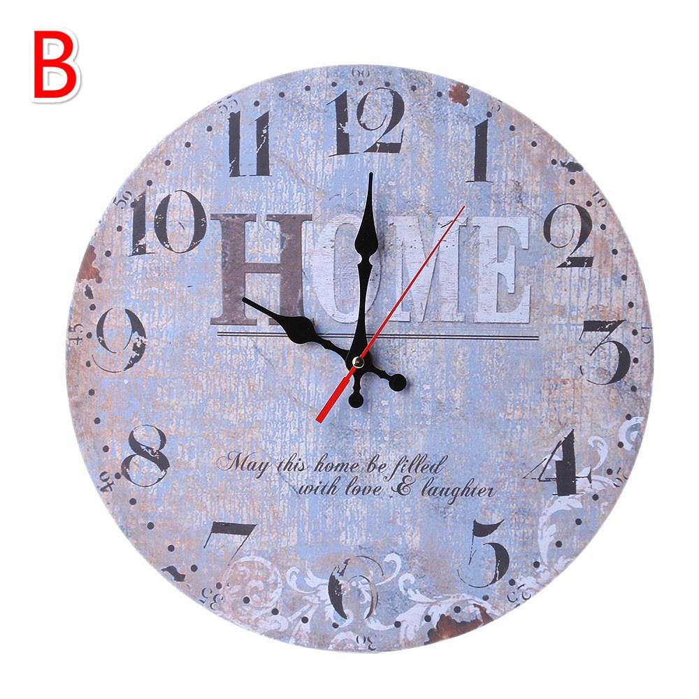 30cm Evropské Retro Kreativní Nástěnné Hodiny Obývací Pokoj Bar Hodiny Dřevěné Nástěnné Hodiny