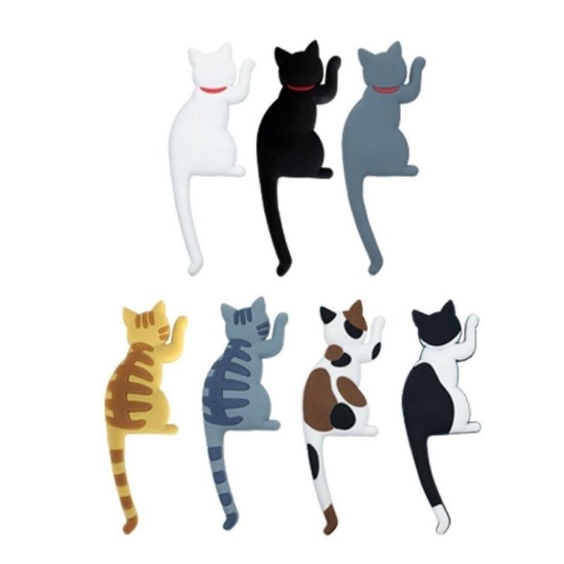Lovely Cat Magnet Wall Decor Freezer Hook Key Holder Organizer Decorative Hanger