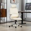 Office Chair Desk Chair, Height-Adjustable, 1 Headrest, 60 X 61 X 121.5 Cm Beige
