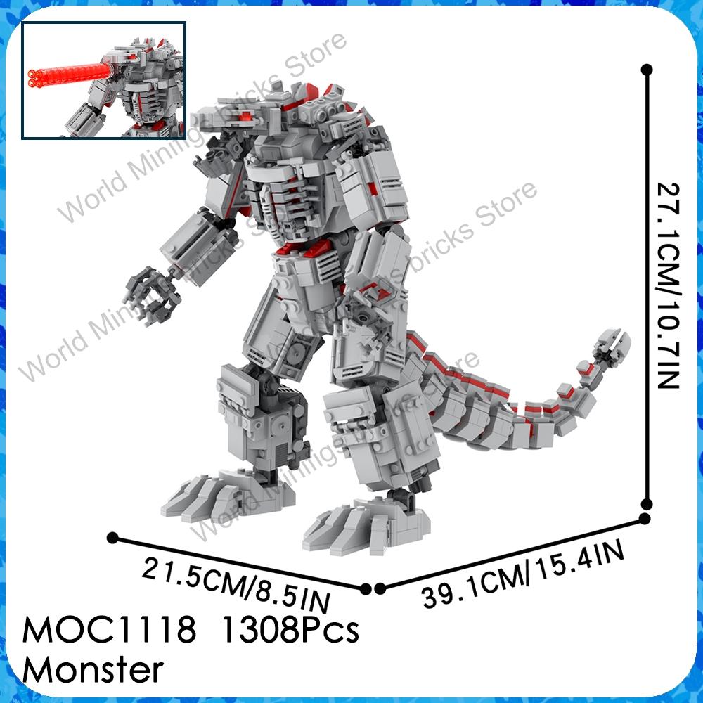 MOC Gaint Monster Bricks 1000 Pcs Anime Movie Figures Chainsaw Demon Robot Compatible Building Blocks Toys For Children Adult 3D