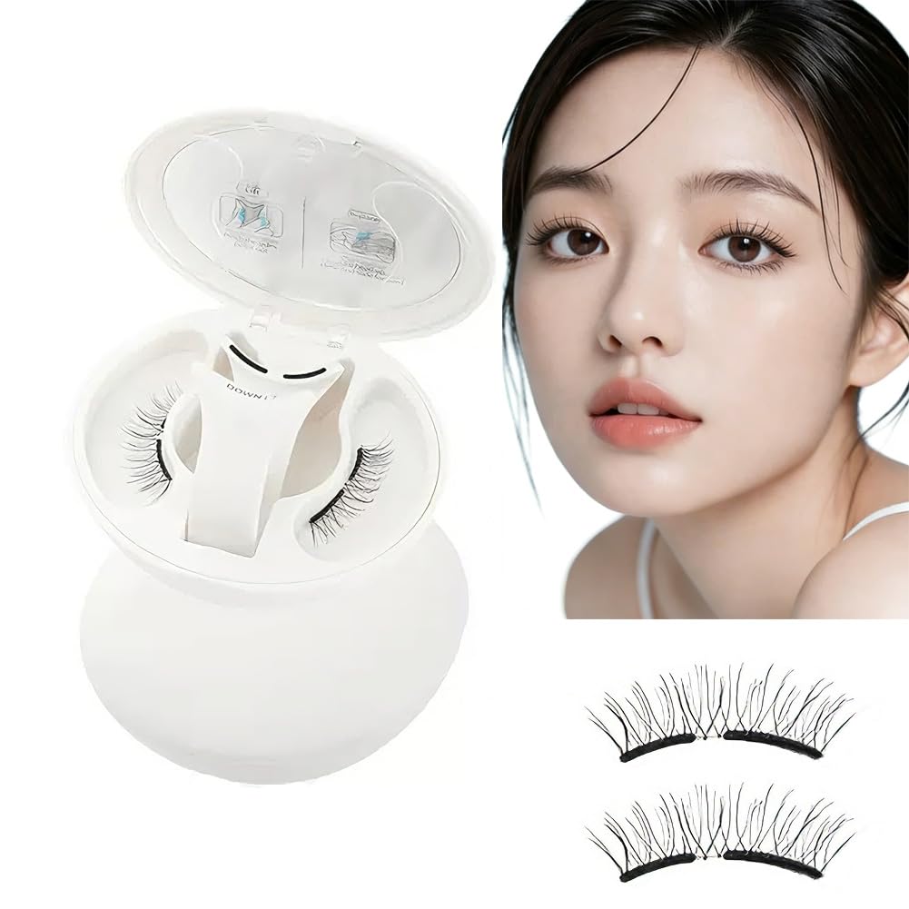

Kyomoto Magnetic False Eyelashes, 3D Magnetic False Eyelashes, Popular, Ultra-lightweight, Integrated Magnetic False Eyelashes, No Glue or Eyeliner