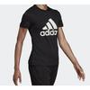 Adidas Logo Print Sports Short Sleeve T-Shirt Women Tops Black DY7732