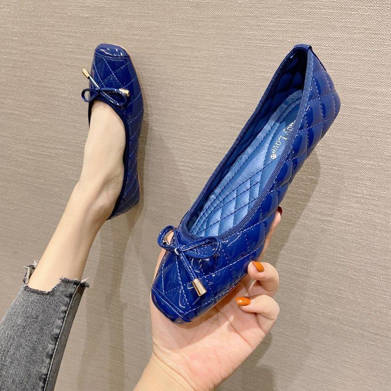Fashion Flat Shoes Women Spring Autumn 2025 New Shallow Square Toe Ladies Shoes Work Shoes Women Boat Shoes  Luxury Shoes
