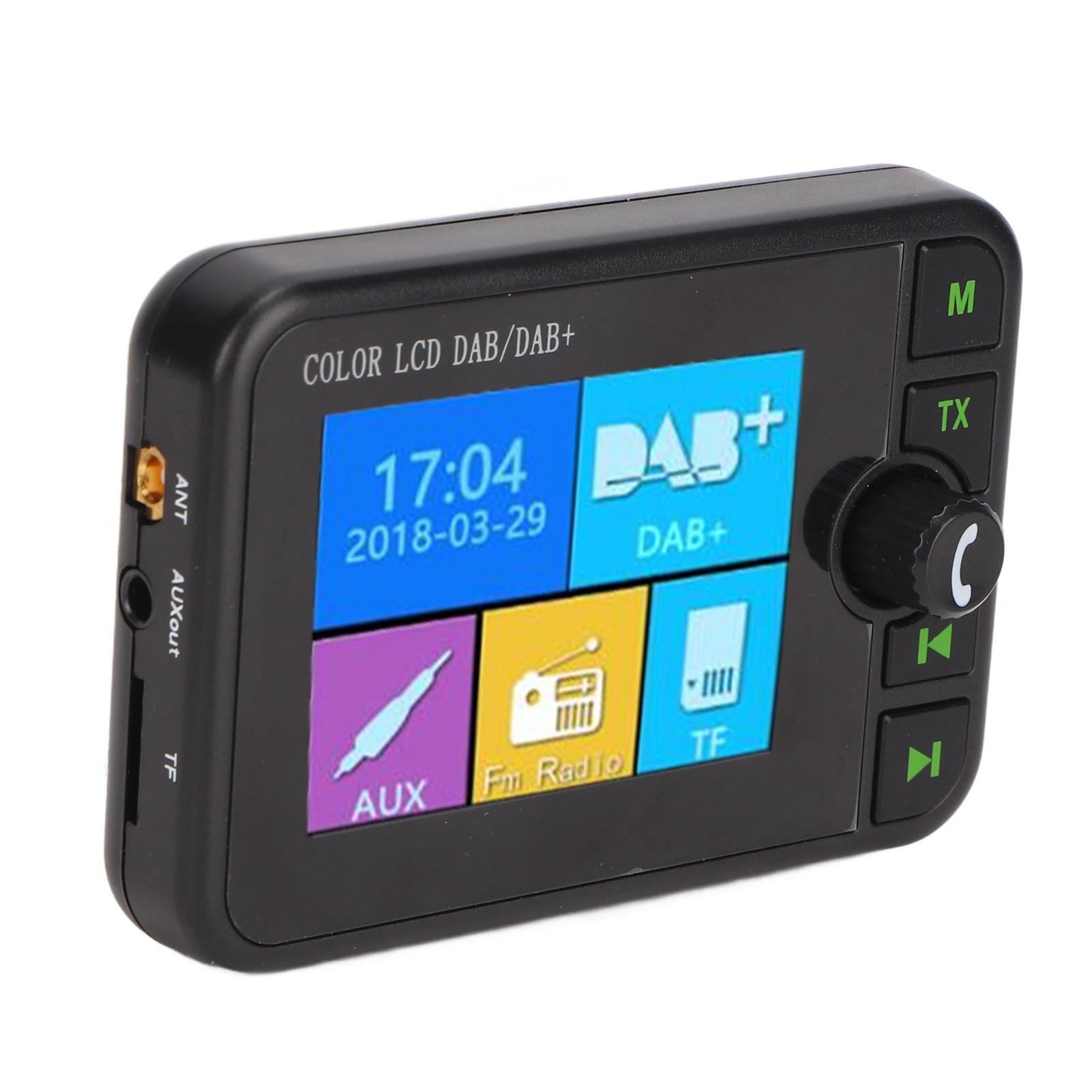 

Автомобильный цифровой Bluetooth-ресивер DAB DAB+ FM Bluetooth Handsfree 2,4-дюймовый цветной ЖК-дисплей 3,5 мм