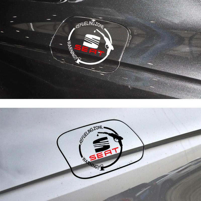 Car Badge Vinyl Reflective Fuel Tank Cap Stickers Decal Accessories For SEAT Leon MK1 MK2 MK3 5F Ibiza 6L 6J Altea Arona Tarraco Cupra Cordoba