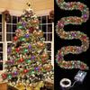 5M Christmas Tinsel Garland Metallic Shiny Garland With Led Lights Christmas Tree Garland Thick Hanging Suitable For Home Decor