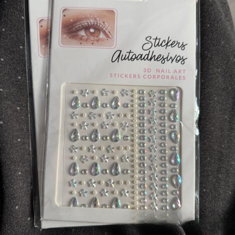 Diamond Eyebrow Tattoo Sticker Glitter Eyeliner Eyebrow Makeup Face Eyes Temporary Tattoo Rock Rhinestone 3D Eyeliner Stickers
