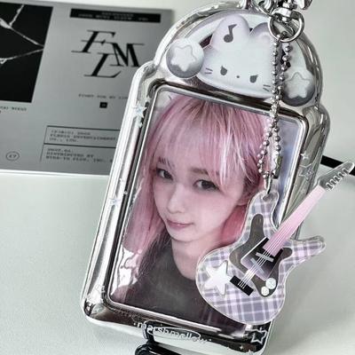 Gift 3 Inch Photocard Holder Transparent PVC Idol Photo Protective Case Rock Kitten Student ID Card Cover Card Decoration