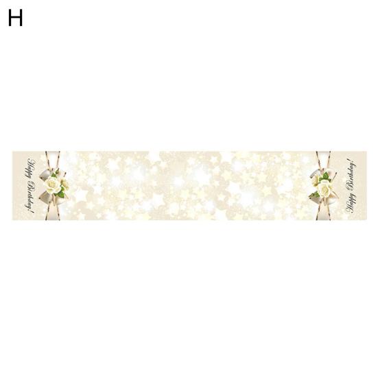 Tischläufer, waschbar, für mehr Tischatmosphäre, Oxford-Bankett, Happy Birthday, Party-Tuch, Heimdekoration