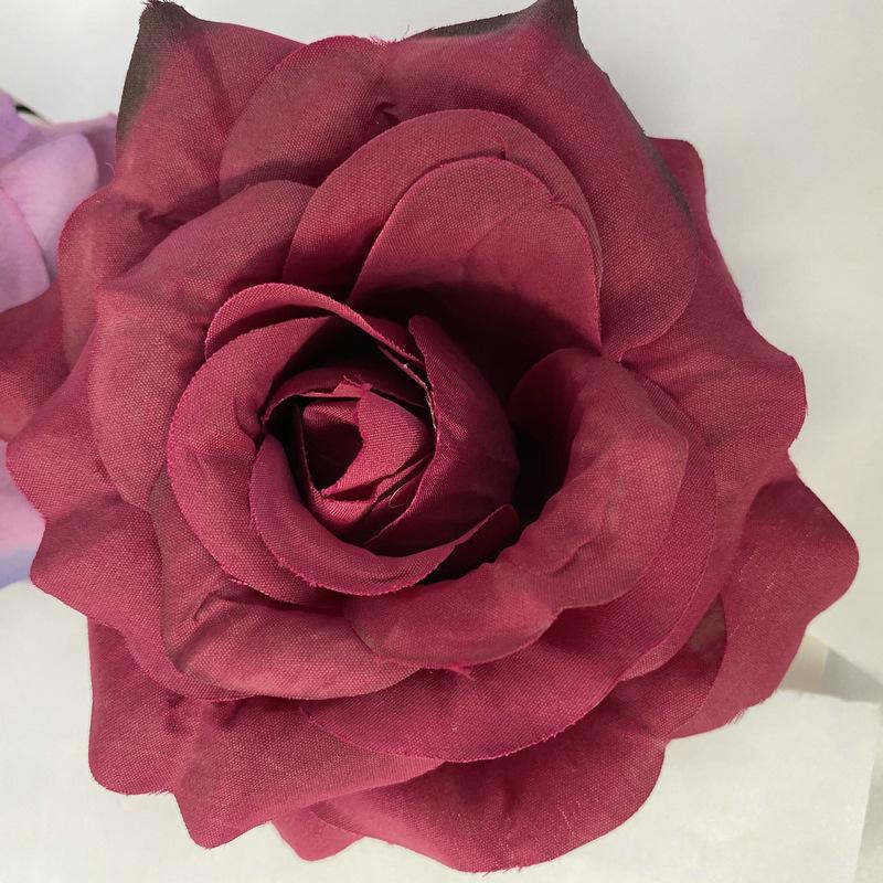 11cm Large Rose Head Imitation Flower Home Garden Potted Wedding Artificial Flower Wall Background Decorative Cloth Flower