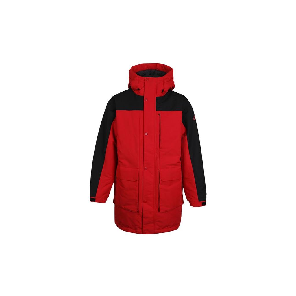 Adidas Mid Parka Long-Sleeve Down Jacket Men Outerwear Red GN9834