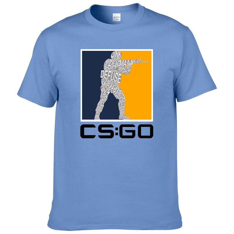 Counter Strike O Neck TShirt CSGO Blood Youth Shooting Pure Cotton Original T Shirt Men Tops Fashion Hot Sale17 cs go