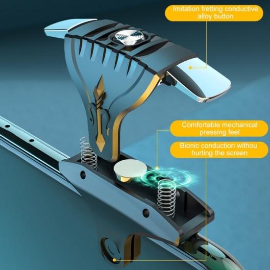 2 Stück F01 Metall Spiele Trigger Controller Tasten Mobiles Gamepad für PUBG