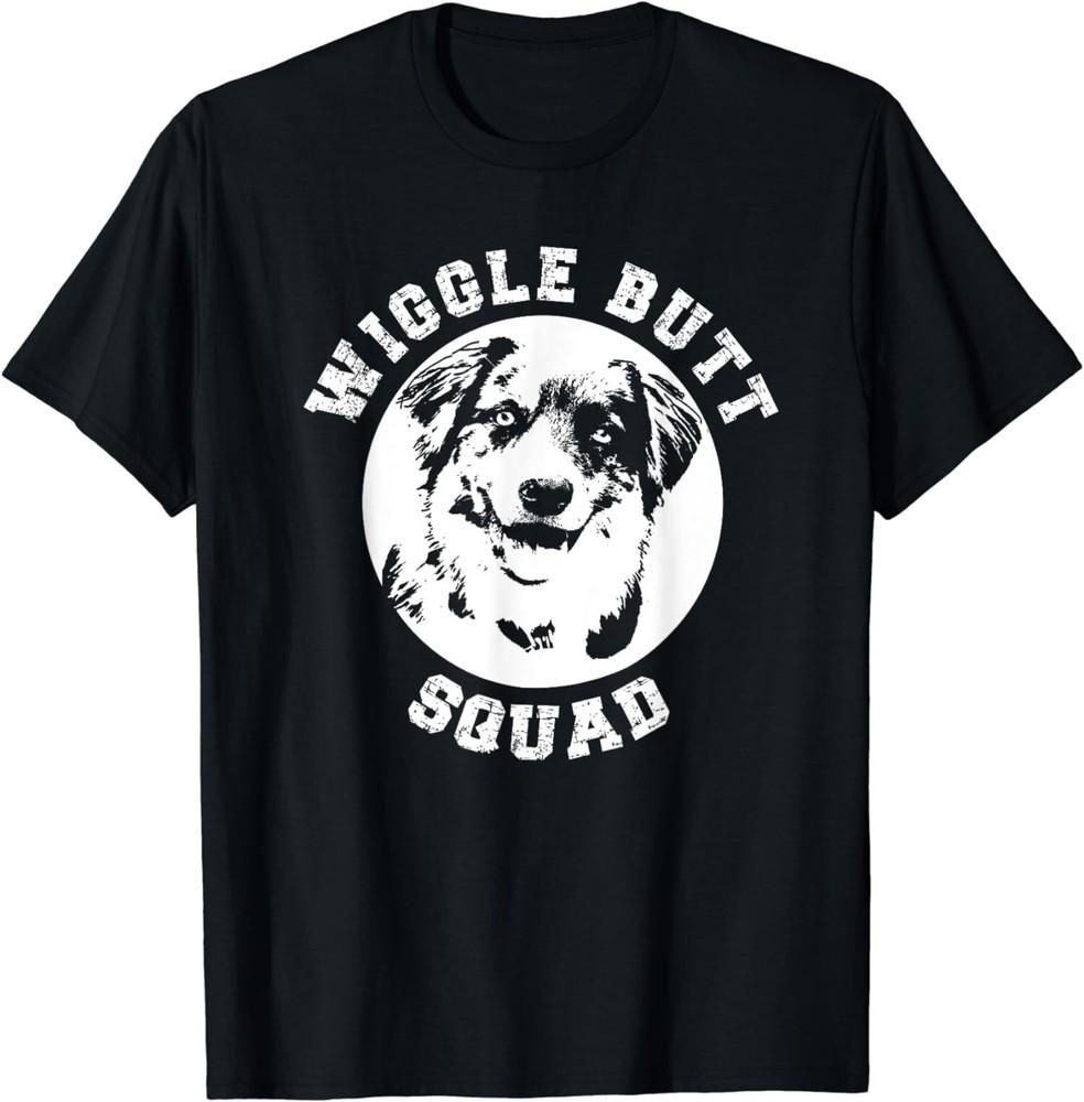 Funny Australian Shepherd Wiggle Butt Squad for Aussie Mom T-Shirt Unisex T-Shirt XL