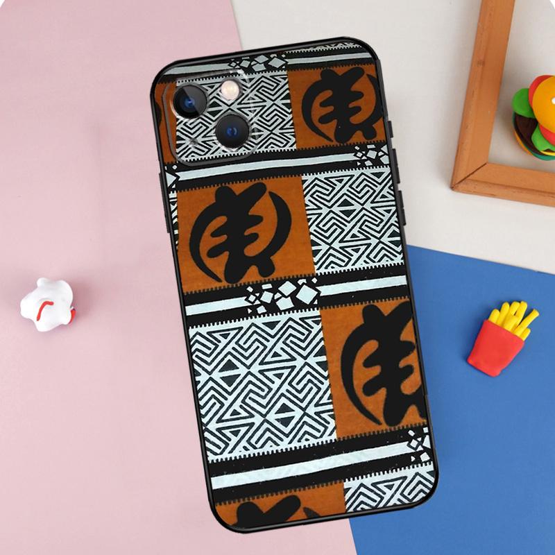 African Fabric Print Phone Case For iPhone 16 Pro Max 11 12 13 Mini 14 15 Pro Max XR 16e 15 16 Plus Cover Shell