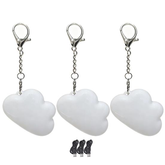 2/3/5Pcs Sensor Light Touch Sensing LED Light Rechargeable Mini Flashlight Heart Shape Handbags Wallets Keychain