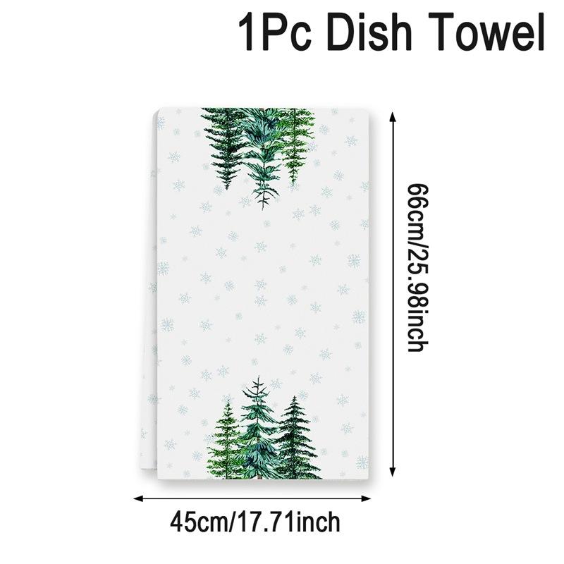 1Pc/2Pcs Christmas Kitchen Towels Merry Christmas Gfits Xmas Santa Claus Dish Towel Navidad Natal New Year 2026 Home Decoration