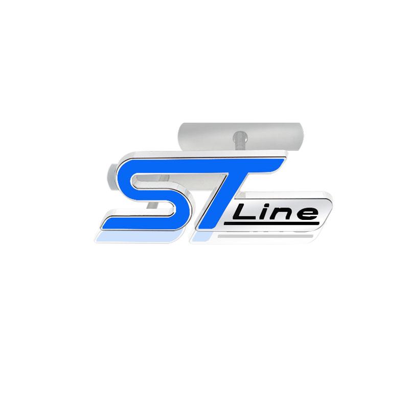 3D ST LINE Grille Emblem METAL Rear Trunk Car Badge sticker For Ford Focus x 2 3 FIESTA Kuga ESCAPE Vignale Mondeo EcoBoost