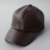 Genuine Leather Low Baseball Cotton Polo LAMD Lamb Sizes Brown [LECK HATTER] Cap, 6-Panel Cap, Men's Cap, Cap, Cap, LEATHER, Leather, Cap, Available,