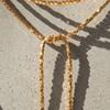Hip-hop Long Square Bead Necklace Geometric Elegant Minimalist Necklace Vintage Alloy Sweater Chain Women