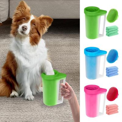 Dog Paw Washer Pet Foot Wash Cup Dog Paw Cleaner With Handle Foot Washing Grooming Tools Cat Dogs Accessories For L/S/M Dogs
