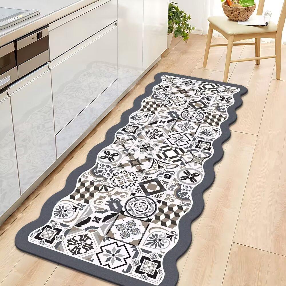 

Коврик для пола на кухне, коврик для ног у входа, длинный коврик для двери, ковер в этническом стиле, бытовой впитывающий коврик 40 * 120cm