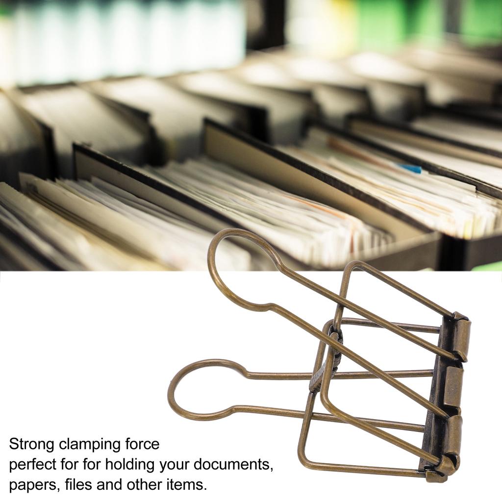 30Pcs Wire Clips 2 Inch Hollow Out Strong Clamping Multi Purpose Small Clips for Notes Tickets Papers