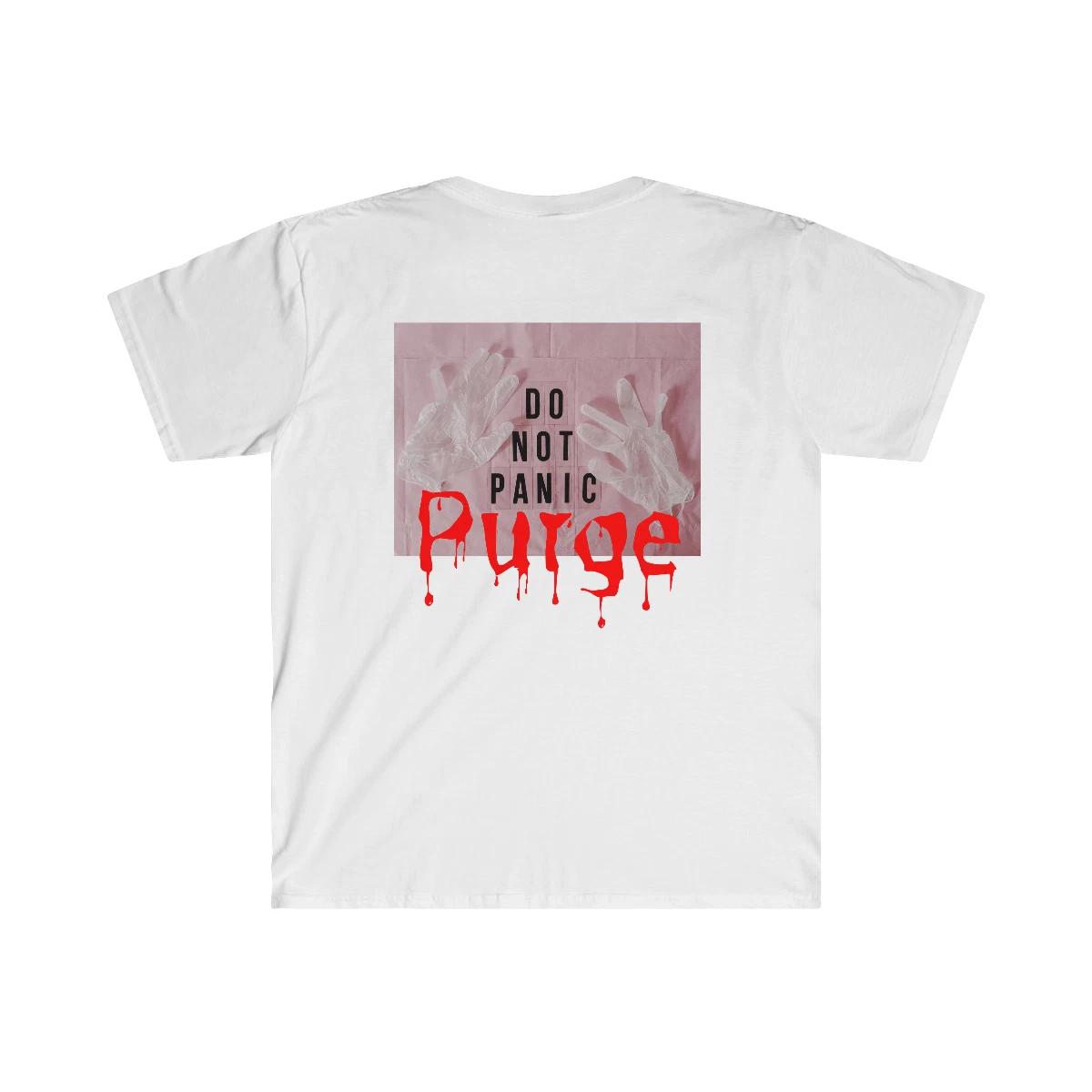 Purge T-shirt - Do not panic, PURGE Shirt. Scary Movie T-shirt Memes shirt Men 3XL