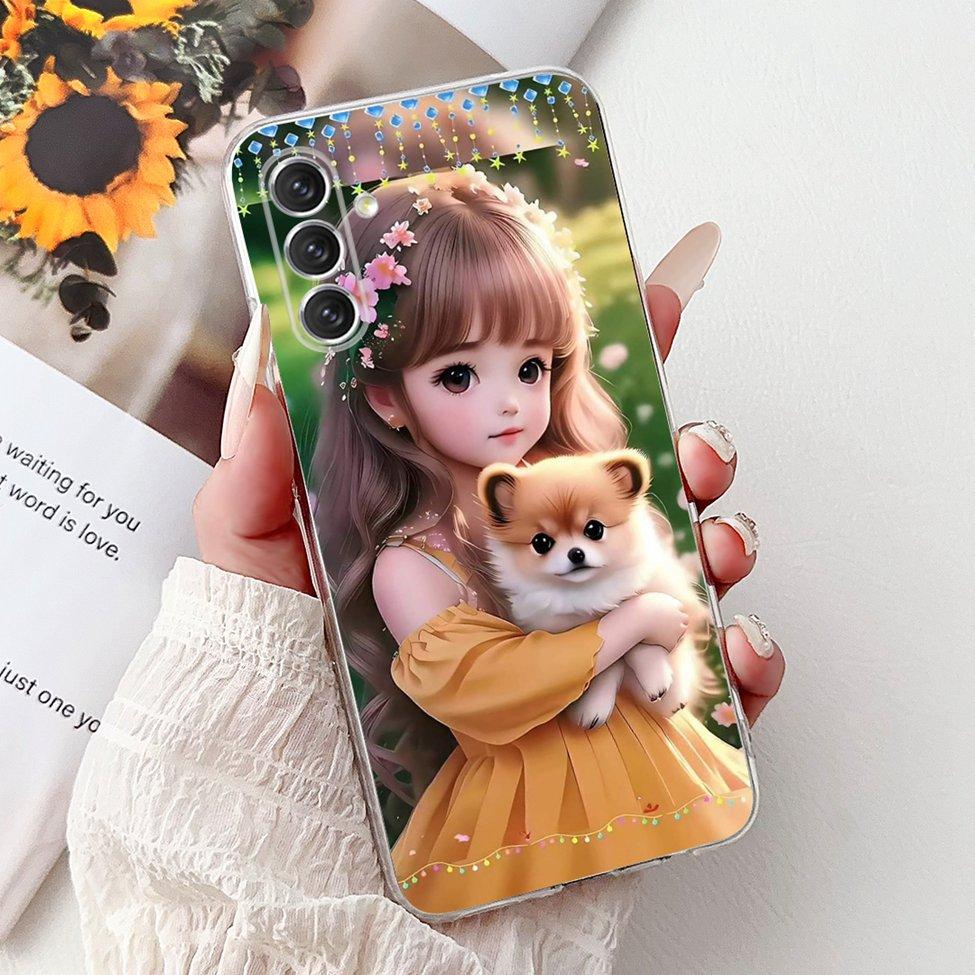 For Samsung A04s Case SM-A047M Clear Aesthetic Cute Cat Fashion Flowers Painted Back Cover For Samsung Galaxy A04s Phone Case
