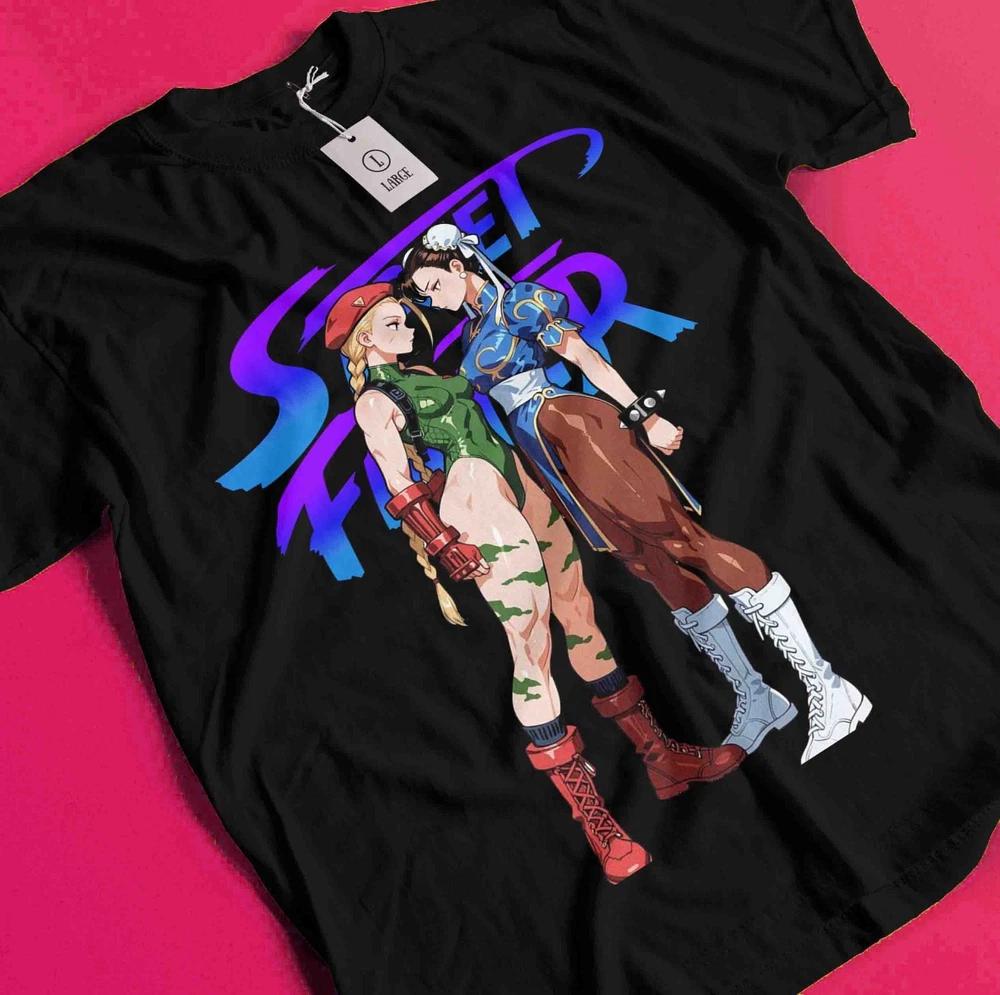 Cammy White Shirt Chun Li TShirt Street Fighter Anime Gift Juri Ken Unisex Te S